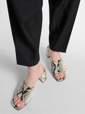 Jimmy Choo Lena 70 snake-effect leather mules